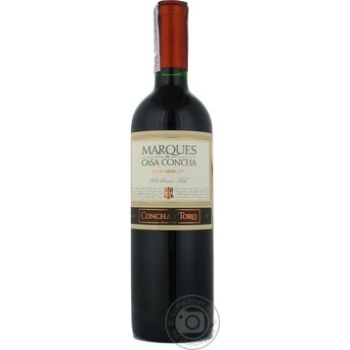 Вино Marques de Casa Concha Merlot червоне сухе 0.75л х6 купити, ціни на МегаМаркет - фото 1