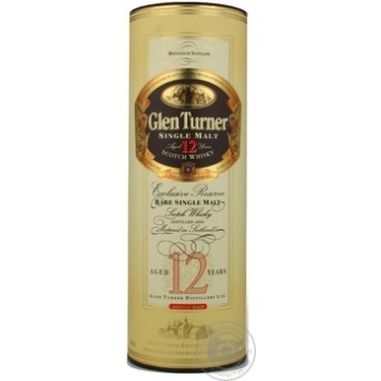 Whiskey Glen turner 40% 12yrs 700ml in tubes Scotland England - buy, prices for MegaMarket - photo 2