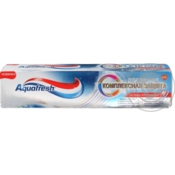 Зубна паста Aquafresh Комплексний щоденний захист Відбілююча 100мл Словацька республіка купити, ціни на МегаМаркет - фото 2
