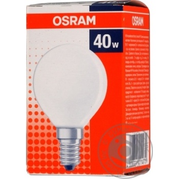 Лампа накаливания Osram 40Вт, Е14, матовая купить, цены на МегаМаркет - фото 2