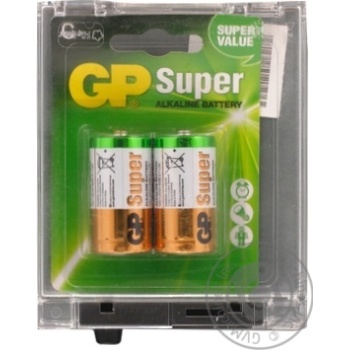 Батарейки GP Super Alkaline 1.5V C 2шт - купити, ціни на METRO - фото 2