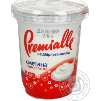 Сметана Premialle термостатна 20% 300г купити, ціни на МегаМаркет - фото 1