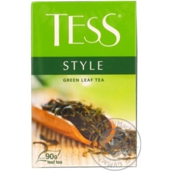 Tea Tess green 90g cardboard packaging - buy, prices for MegaMarket - photo 1