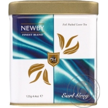 Tea Newby Earl grey black 125g can - buy, prices for MegaMarket - photo 1