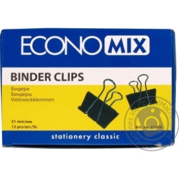 EconoMix Binders 51mm 12pcs - buy, prices for ULTRAMARKET - photo 1