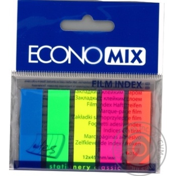 Economix Bookmarks with Adhesive Layer 12x45mm 5 Colors 25pcs - buy, prices for METRO - photo 1