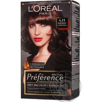 Краска для волос L’Oreal Recital Preference 4.15 Каракас Темный каштан купить, цены на МегаМаркет - фото 4