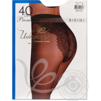 Колготи Інтуіція Bikini 40 Premium 2 чорний купить, цены на МегаМаркет - фото 1