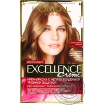 Крем-фарба для волосся L'Oreal Excellence Creme 7 русявий купити, ціни на МегаМаркет - фото 3