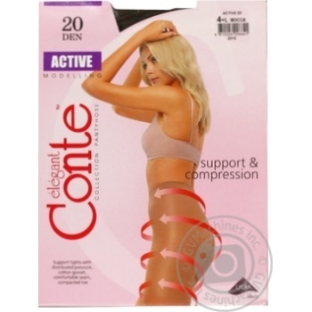 Tights Conte polyamide for women 20den 4size - buy, prices for MegaMarket - photo 1