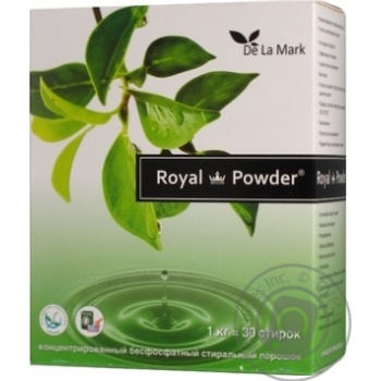 Порошок стиральный De La Mark Royal Powder универсальный концентрированный бесфосфатный 1кг купить, цены на МегаМаркет - фото 1