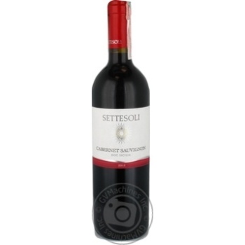 Вино Settesoli Cabernet Sauvignon червоне сухе 0.75л х6 купити, ціни на МегаМаркет - фото 1