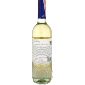 Wine pinot grigio white dry 13% 750ml glass bottle Italy - buy, prices for MegaMarket - photo 3