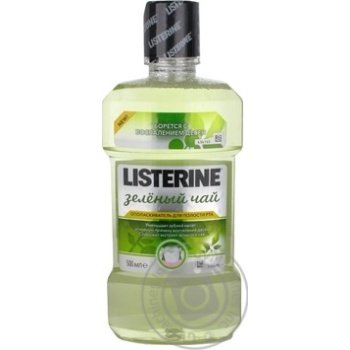 Ополаскиватель для рта Listerine Зеленый чай 500мл купить, цены на МегаМаркет - фото 1
