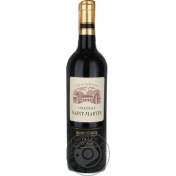 Вино Château Saint-Martin Бордо 2013 червоне сухе 11,5% 750мл купити, ціни на МегаМаркет - фото 1