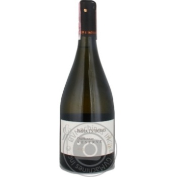 Wine chardonnay Guliev wine Private import white dry 11.4% 750ml Ukraine - buy, prices for MegaMarket - photo 1