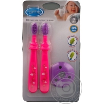 Lindo Baby brushes: massage brush for gums + brush for first teeth - buy, prices for METRO - photo 5