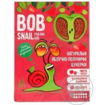 Цукерки Bob Snail яблучно-полуничні натуральні 120г купити, ціни на МегаМаркет - фото 3