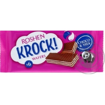 Вафлі Roshen Krock choco & milk 40г купить, цены на МегаМаркет - фото 1