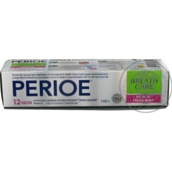 Зубна паста Perioe Breath Care Max Fresh Mint 100г купить, цены на МегаМаркет - фото 3