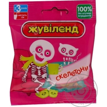 Конфеты желейно-жевательные АВК Жувиленд Сластики Скелетоны 35г купить, цены на МегаМаркет - фото 1