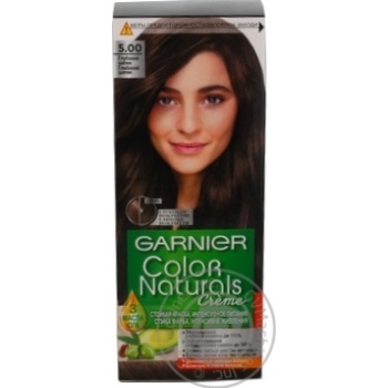 Краска для волос Garnier Color Naturals Creme с 3-мя маслами 5.00 Глубокий шатен купить, цены на МегаМаркет - фото 1