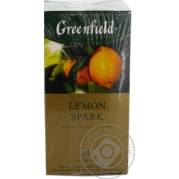 Чай Greenfield чорний Lemon Spark 25шт*1.5г купити, ціни на МегаМаркет - фото 1