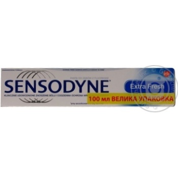 Зубная паста Sensodyne Экстра свежесть 100мл купить, цены на МегаМаркет - фото 1