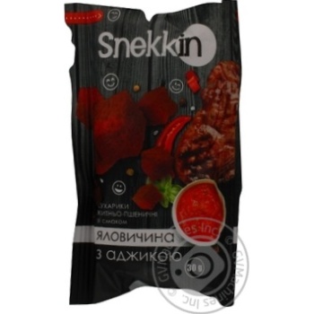 Сухарики Snekkin пшенично-ржаные со вкусом говядины с аджикой 30г купить, цены на МегаМаркет - фото 2