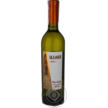 Вино Allore Select Pinot Grigio ординарное белое сухое 9,5-14% 0,75л купить, цены на МегаМаркет - фото 1