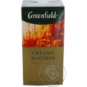 Чай Greenfield трав'яний Cremy Rooibos 25шт*1.5г купити, ціни на МегаМаркет - фото 1