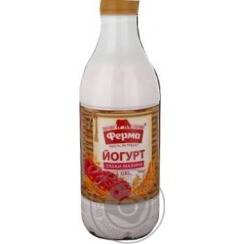 Йогурт Ферма Злаки Малина 900г купити, ціни на МегаМаркет - фото 1
