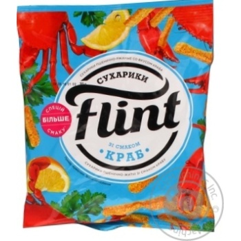 Сухарики Flint пшенично-ржаные со вкусом краба 70г купить, цены на МегаМаркет - фото 4