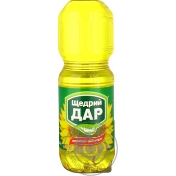 Oil Schedry dar sunflower unrefined 1000ml plastic bottle - buy, prices for MegaMarket - photo 1