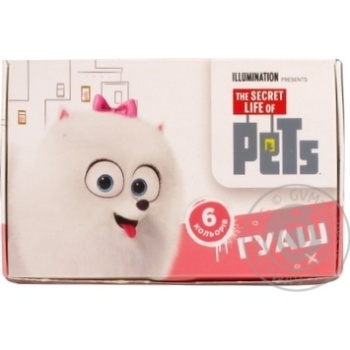 Гуашь The Secret Life of Pets набор из 6 цветов купить, цены на МегаМаркет - фото 1