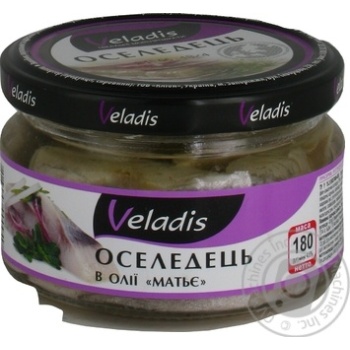 Оселедець Veladis філе-шматочки в олії 180г купити, ціни на МегаМаркет - фото 3