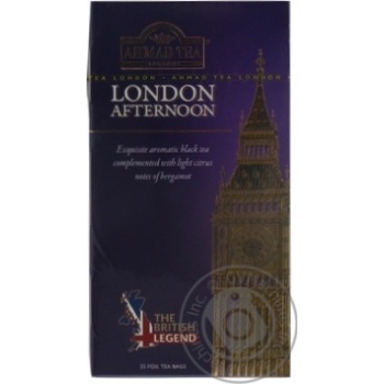Ahmad London afternoon with bergamot black tea 2gx25pcs - buy, prices for MegaMarket - photo 1