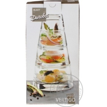 Kremanka Durobor glass for snacks 4pcs 820ml - buy, prices for MegaMarket - photo 2