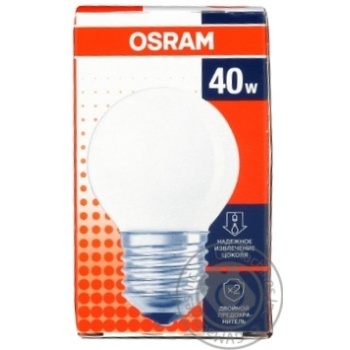 Лампа Osram Р розжарювання 40W FR 40 E27 x6 купити, ціни на МегаМаркет - фото 1
