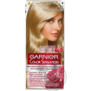 Краска для волос Garnier Color sensation №9.13 кристальный бежевый светло-русый 1шт купить, цены на МегаМаркет - фото 1