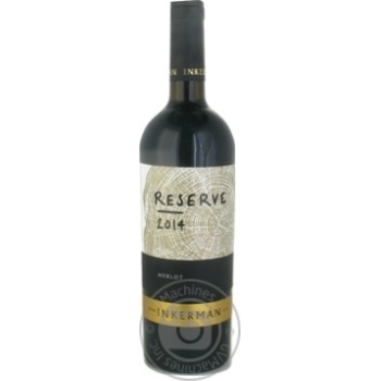 Wine merlot Inkerman red dry 10-14% 750ml glass bottle Ukraine - buy, prices for MegaMarket - photo 1