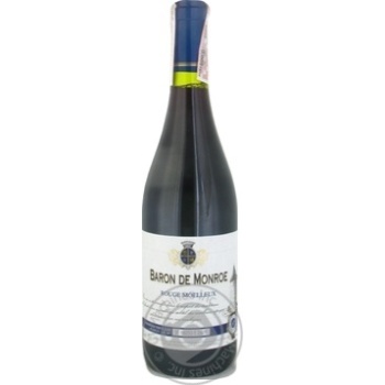 Baron de Monroe Rouge Moelleux red semi-sweet wine 11% 0.75l - buy, prices for NOVUS - photo 1