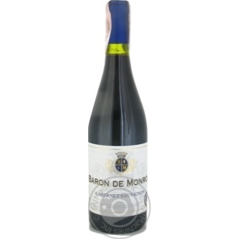 Baron de Monroe Cabernet Sauvignon red dry wine 12.5% 750ml - buy, prices for ULTRAMARKET - photo 1