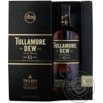 Віскі Tullamore Dew Trilogy 15yo Box 0.7л х6 купить, цены на МегаМаркет - фото 1