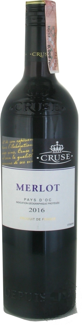 

Вино Cruse Merlot Pays d`Oc красное сухое 13% 0,75л