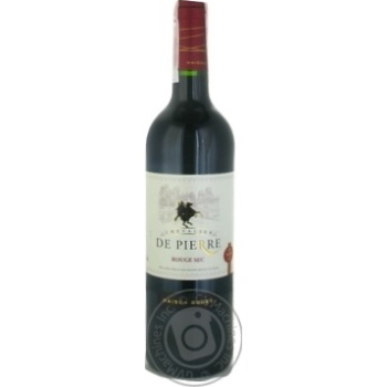 Вино Chevalier de Pierre Rouge Sec красное сухое 12% 0,75л - купить, цены на ULTRAMARKET - фото 1