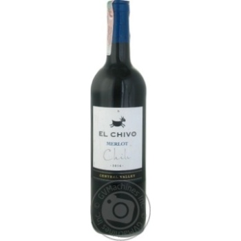 Вино El Chivo Merlot червоне сухе 0.75л x6 купить, цены на МегаМаркет - фото 1