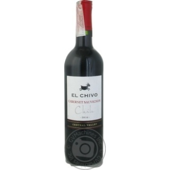 Вино El Chivo Cabernet Sauvignon червоне сухе 0.75л x6 купити, ціни на МегаМаркет - фото 1