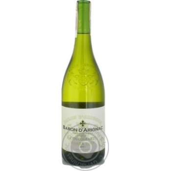 Вино Baron d'Arignac Colombard біле сухе 0.75л х6 купити, ціни на МегаМаркет - фото 1