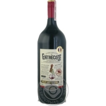 Вино Gourmet Pere&Fils Entrecote червоне н/сухе 1.5л х6 купити, ціни на МегаМаркет - фото 1